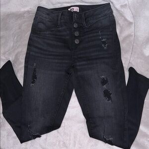 Girls SO Black Distressed Jeans